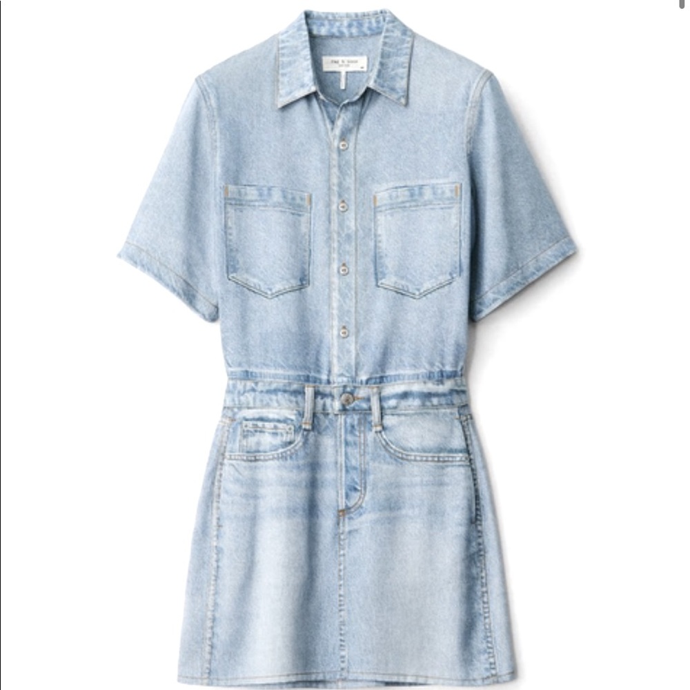 NWT Rag & Bone Liquid Miramar Demin Dress Size Small